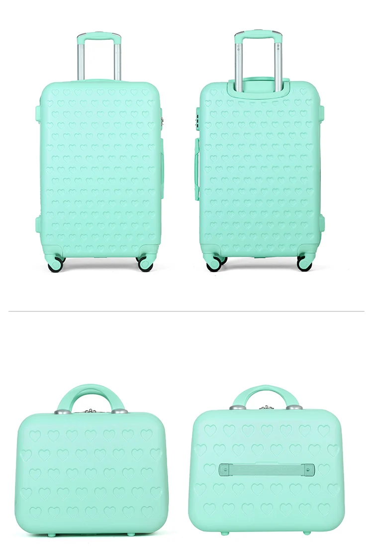 Factory Wholesale ODM/OEM Hard Shell  ABS 6 pcs/set Cosmetic and Luggage Trolley Suitcase  Sets