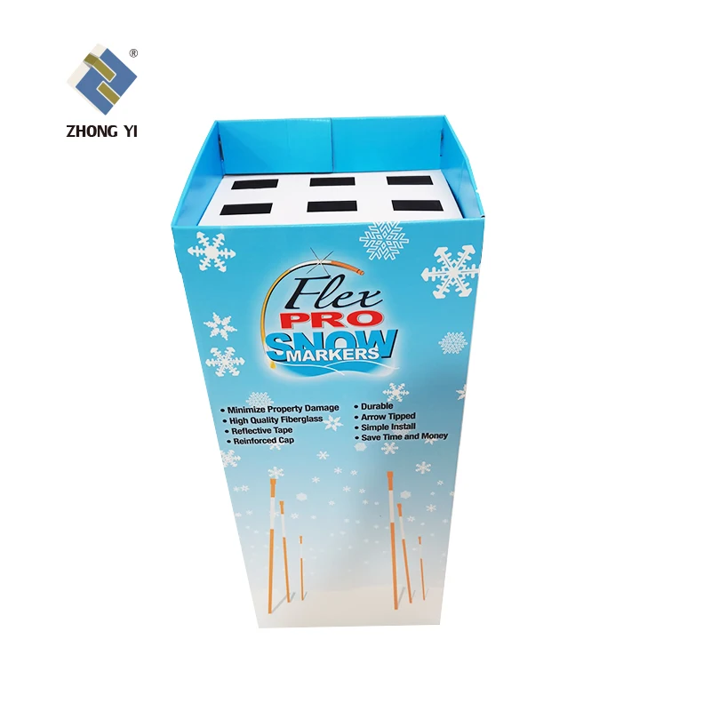 Customized Logo Supermarket Promotion Hexagonal Corrugated Cardboard Dump Bins Display Stand for Toys Dolls