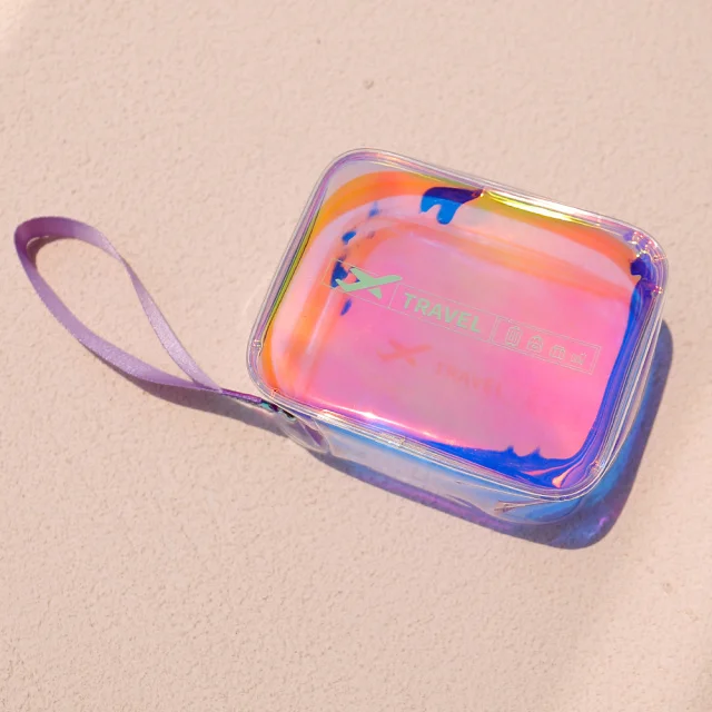 Wholesale Custom  Cosmetic Storage Pouches Organizer Transparent Bag and Portable Travel Plastic PVC Clear Makeupfor Women