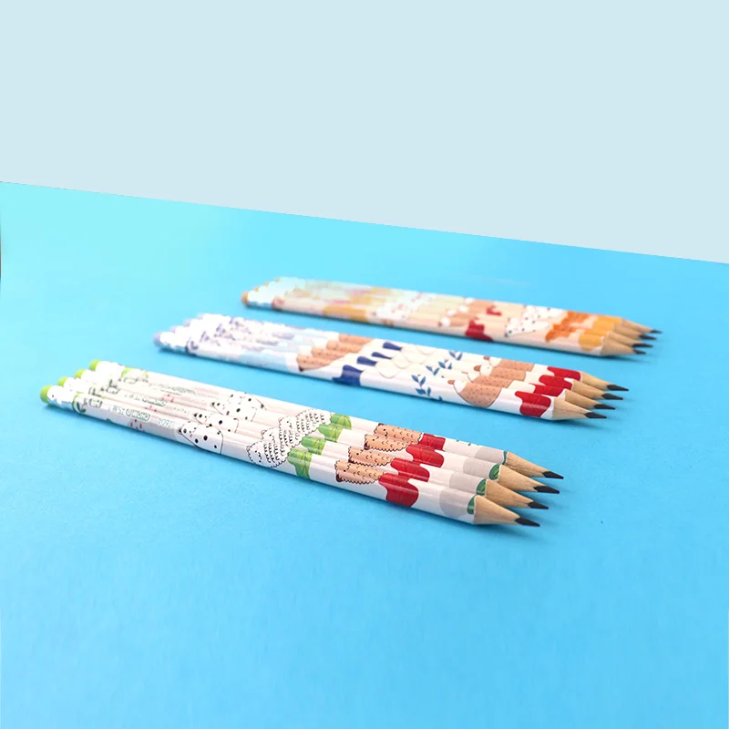 School writing HB 2B high strength pencil lead triangular basswood pencil