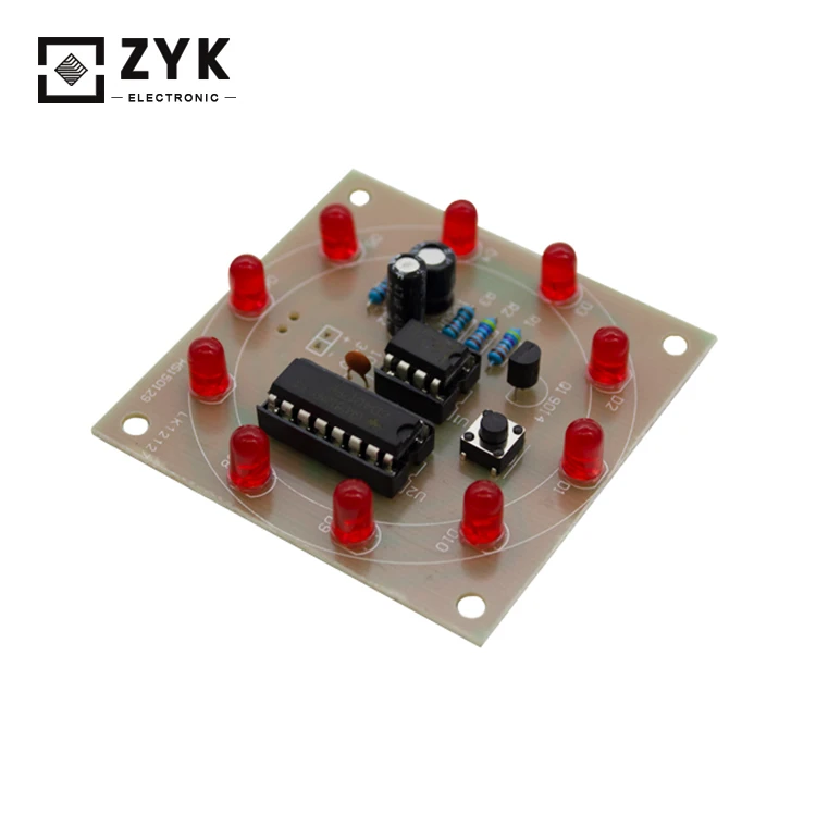 High Quality DIY Electronic LED Flashing Wheel of Fortune Kit Factory Wholesale Price
