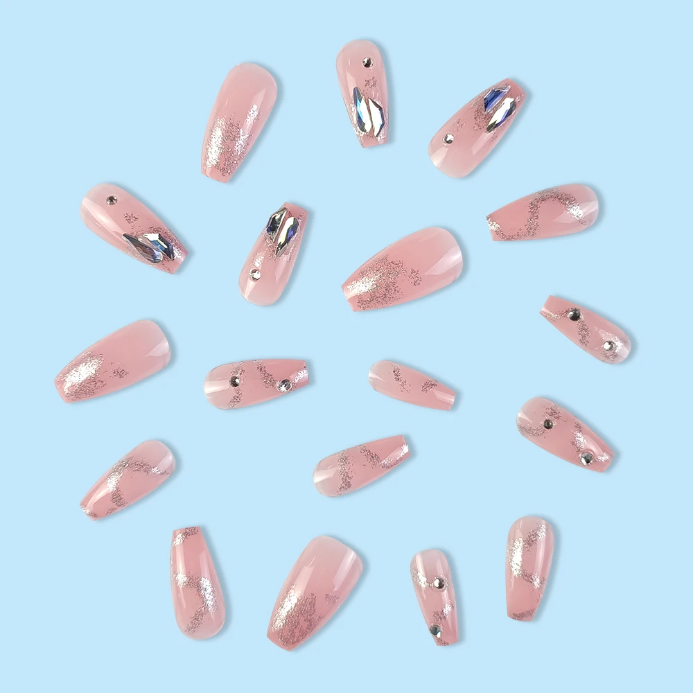 Wholesale Custom Logo French Style High Quality Acrylic Artificial Fake Nail Design Women Extension Long False Nails Tips