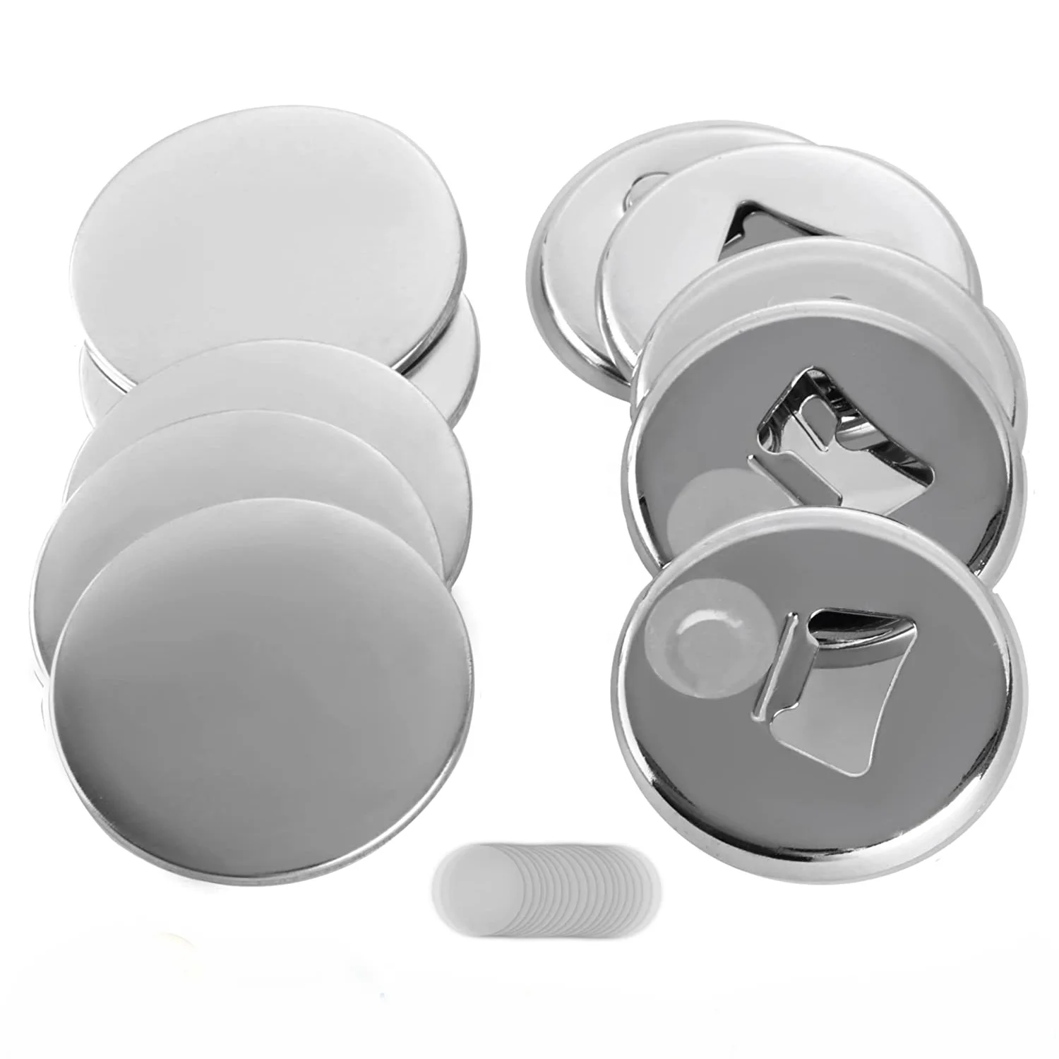 2.25 inch (58mm) Bottle Opener Button Parts  With Magnet Button Maker Supplies for Button Maker Machine