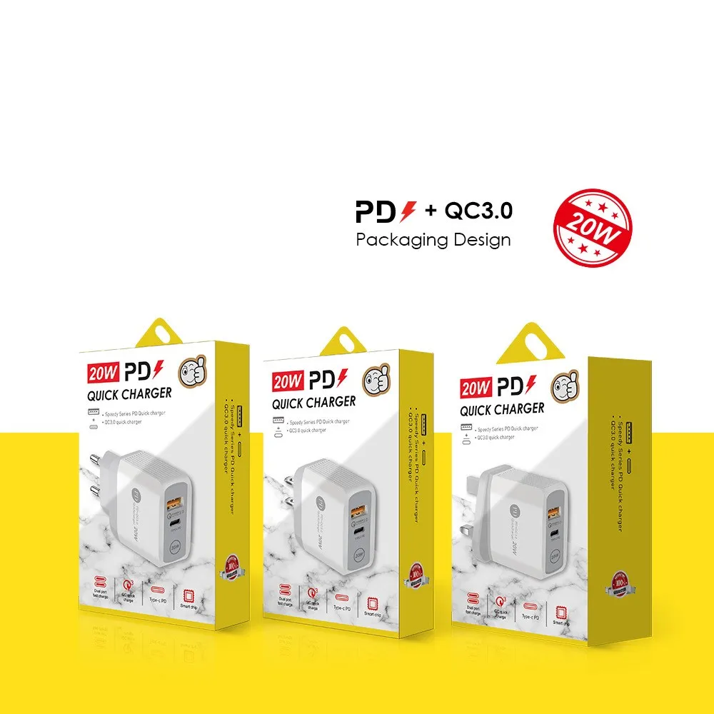 
Spot type-C interface US British European pd20w charger is suitable for C-type fast charging head of iPhone 12 