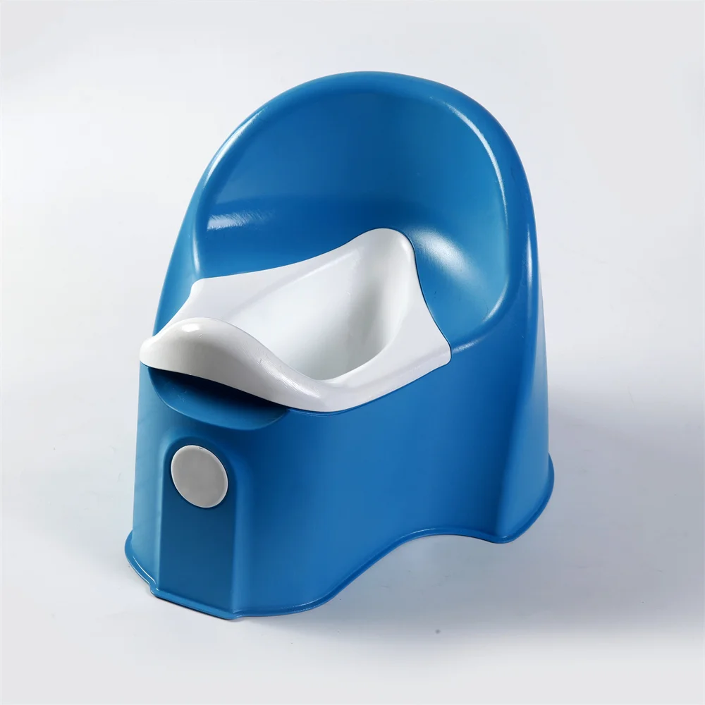 Multifunction Plastic Blue Baby Toilet Training Potty Training Chair Seat Baby Potty Seat with Urinal and Lid