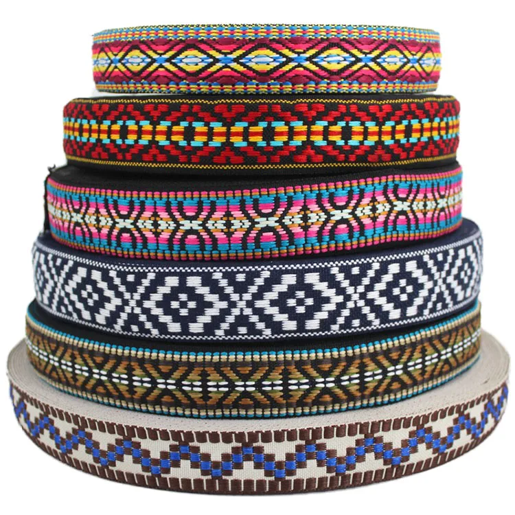 Китай оптовая продажа жаккардовая лента с вышивкой кружевная отделка из полиэстера 15 мм 20 22