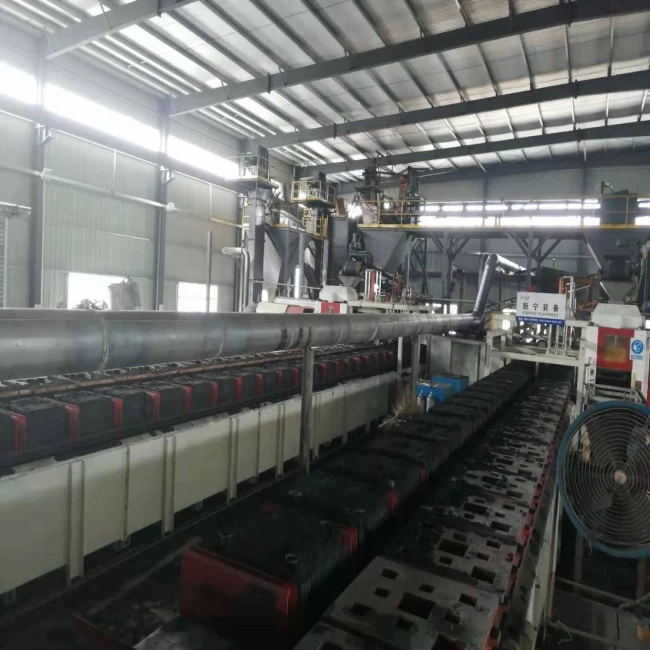 Green sand High Pressure Horizontal parting Flask less Molding and casting machine for