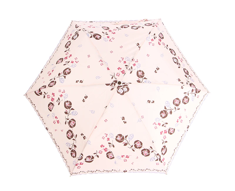 East Asia mode fashion three fold short lace ladies parasol umbrella manufacturer