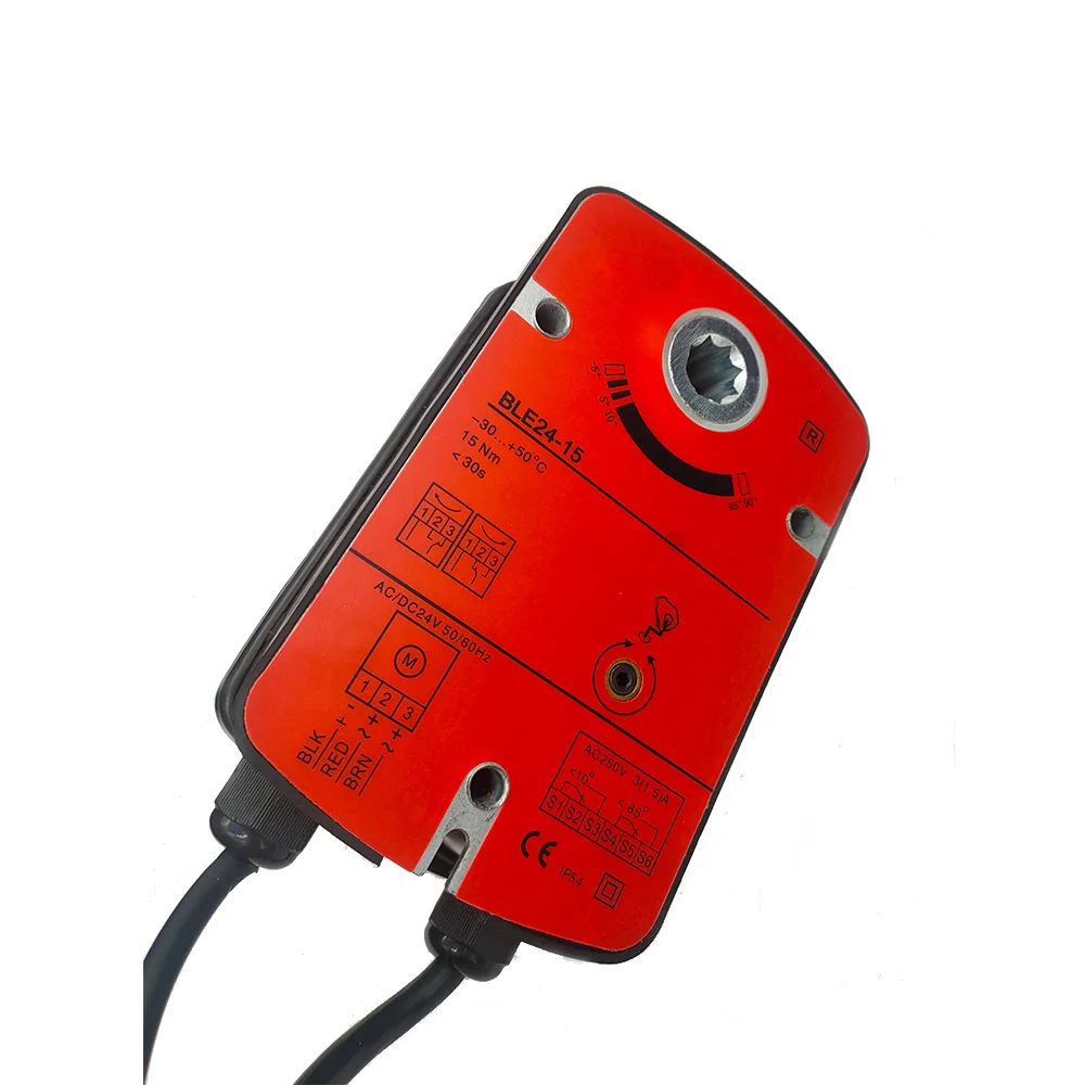 RTS manufacturer Low MOQ Ventilation 24V 120V 230V HVAC System 10Nm 15Nm  Reverse Damper Actuator