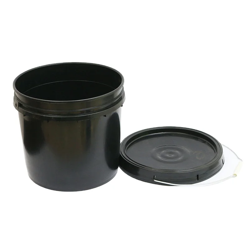 10 liter Black HDPE Plastic Round Bucket For Liquid Chemicals