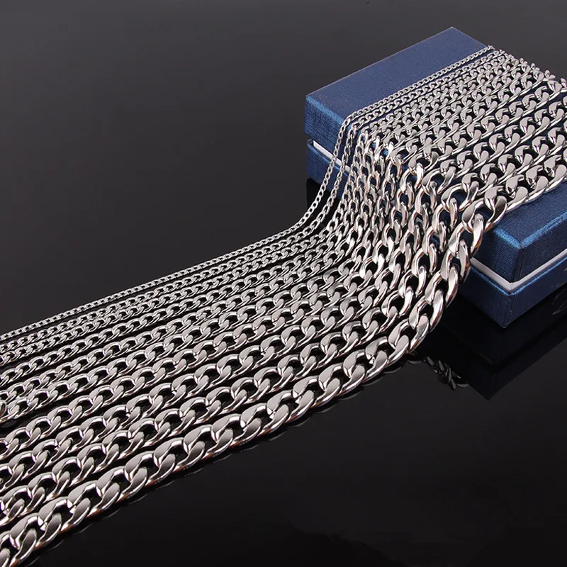 Мужская цепочка из нержавеющей стали с вышивкой кубинское ожерелье 304 на шею титановой Женская Хип-хоп Европейская и американская хип-хоп