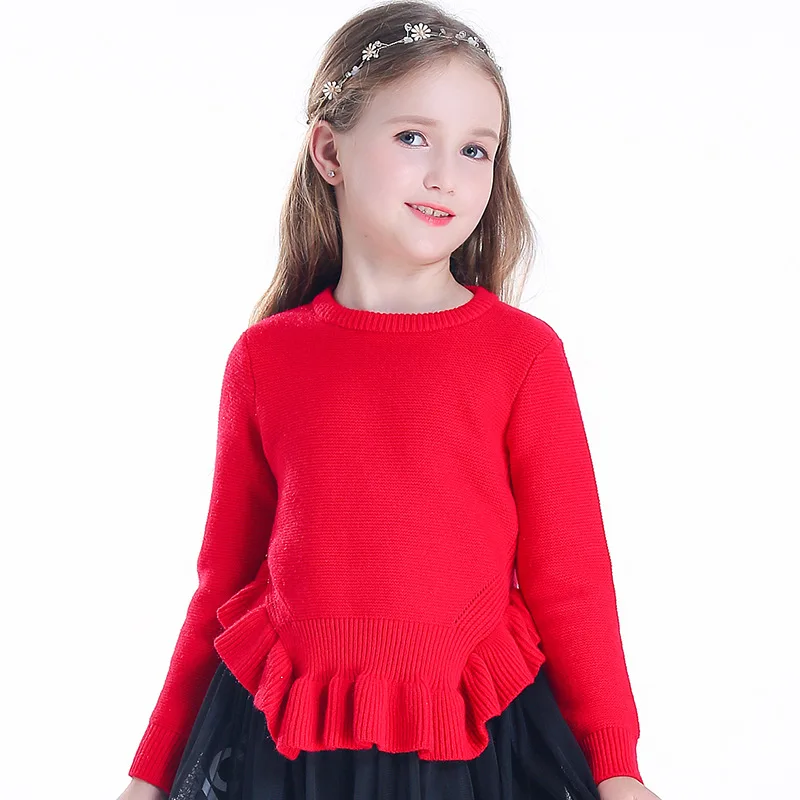 2021 kids crew neck winter fashion knitting girl sweater