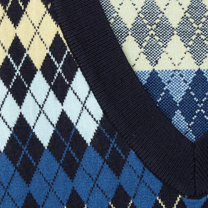 100%cotton Vest Custom Knit Sweater Women Sleeveless Jacquard Knitted Vest