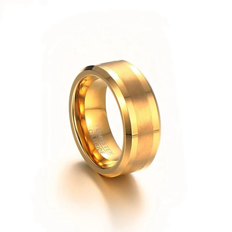 
24k gold plated dubai rings jewelry tungsten ring for men 