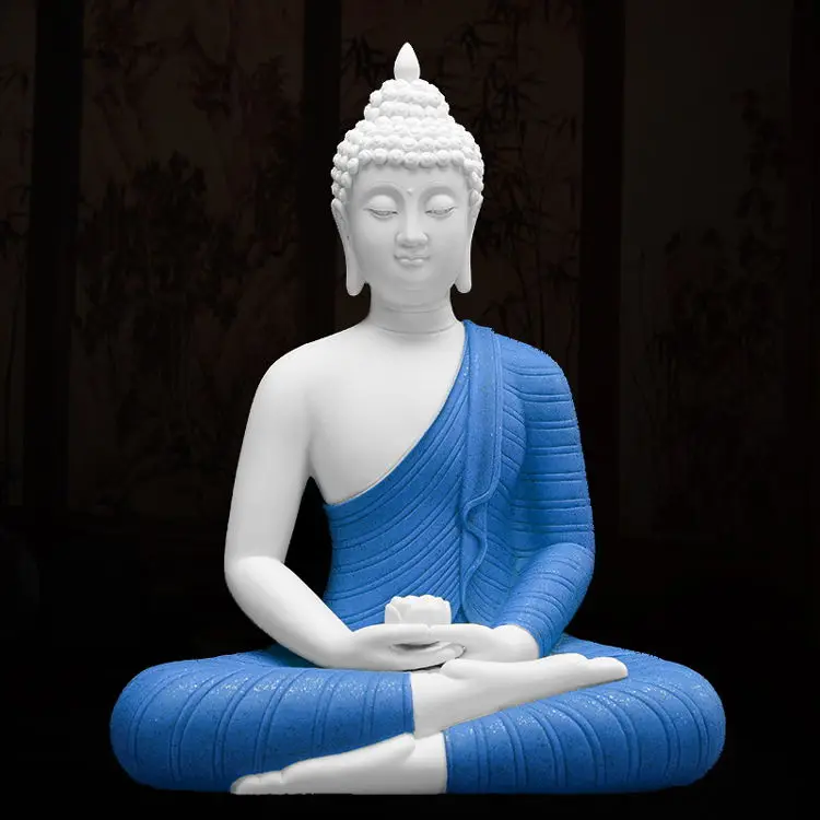 Elegant Thailand Buddhas Fengshui Home Decoration Patung Buddha Buddhist Ornament Ceramic Shakyamuni Buddha