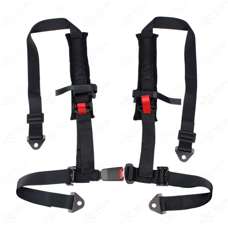 High Quality 2 Inch Black Racing Drift Snap-In Competition Harness Safety Seatbelt 4 Point 2inch Seat Belt with Bolts