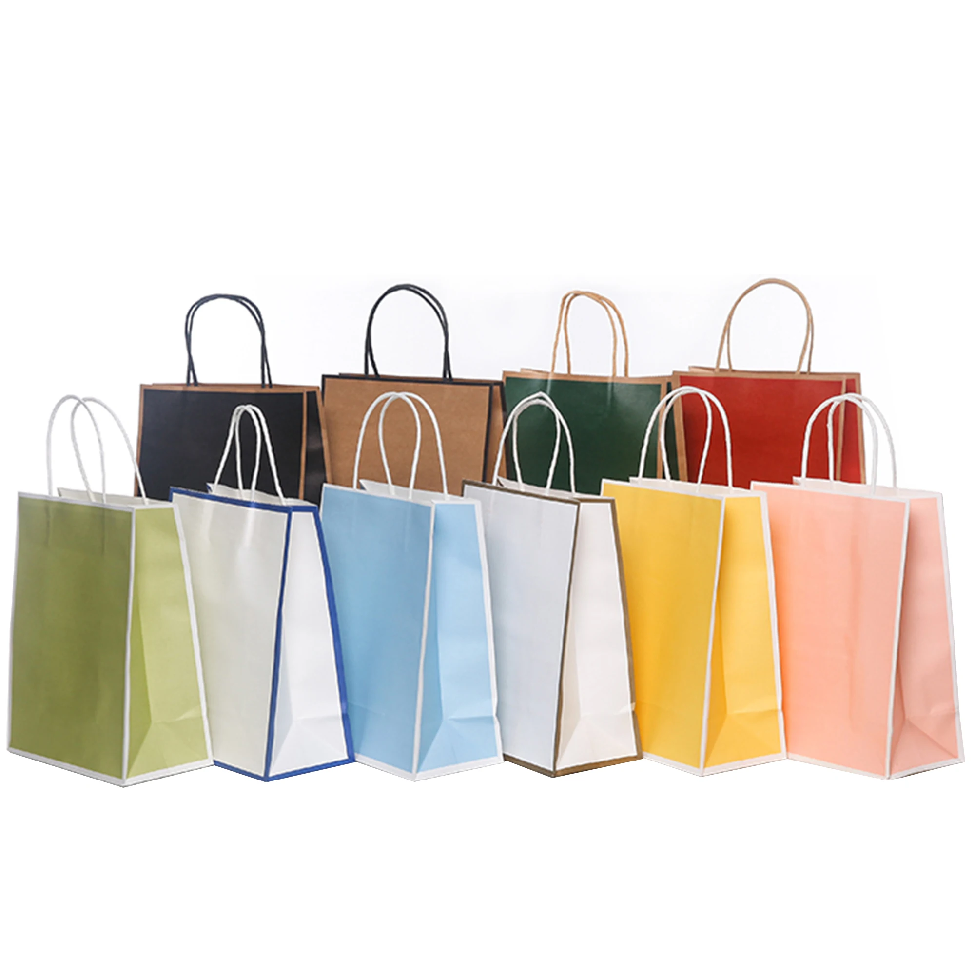 customer small cake anime brown pink blue dark green purple yellow grey orange bag paper gift packaging bag takeaway paper bag