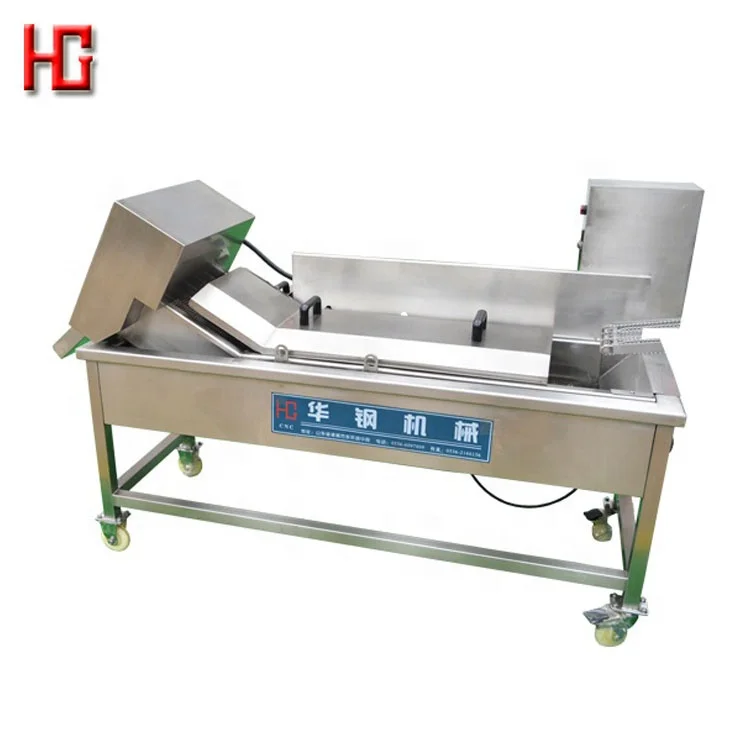 Gas conveyor frying machine / LPG gas deep fryer continuous electric industrial deep fryer for sale