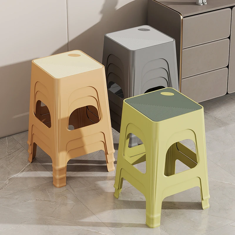 China Manufacturers High Quality Plastic Stool Multi-specification Durable Stackable Colorful High Step Plastic  Stool