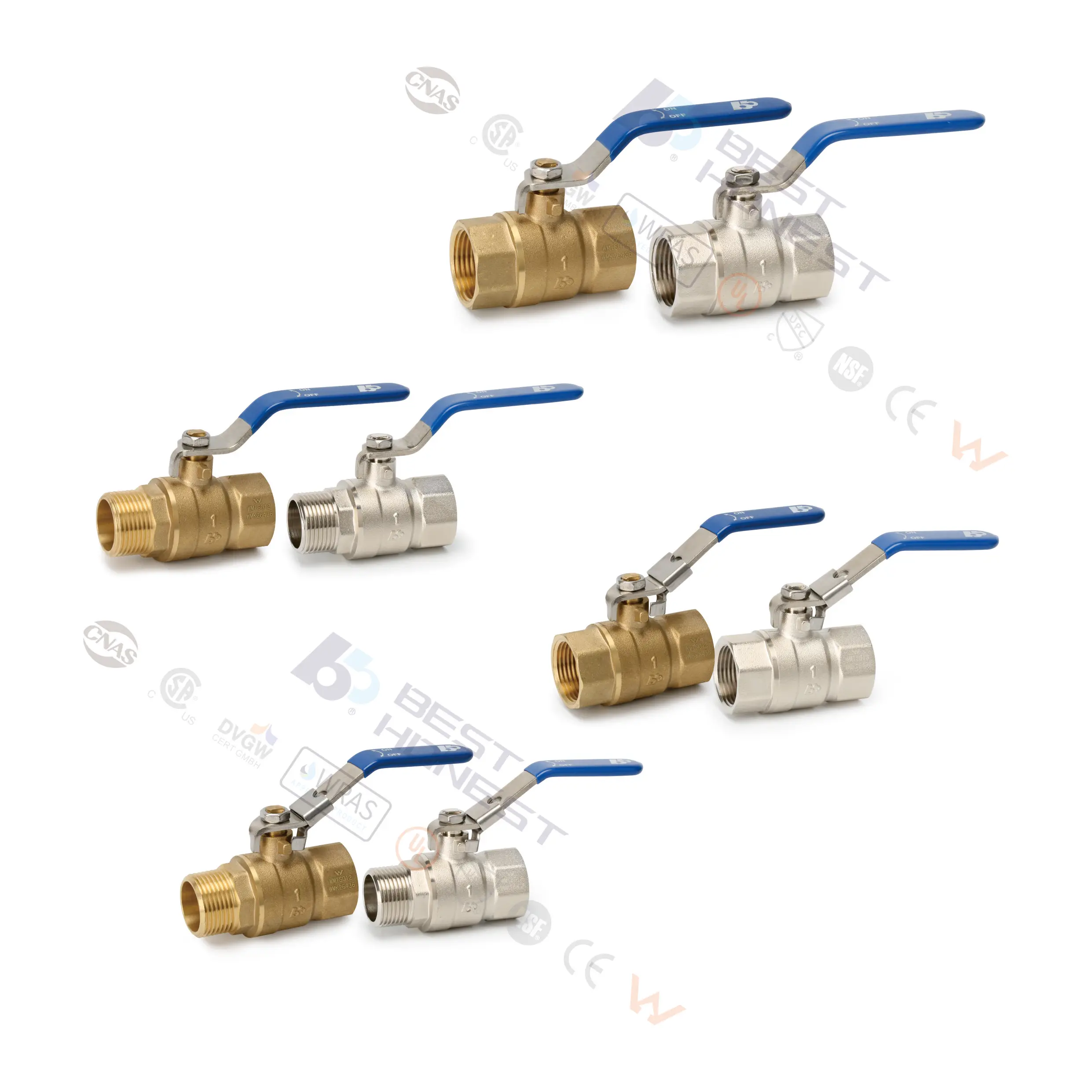 BH NPT Thread MM 2 inch Ball Valve Brass Water Valve