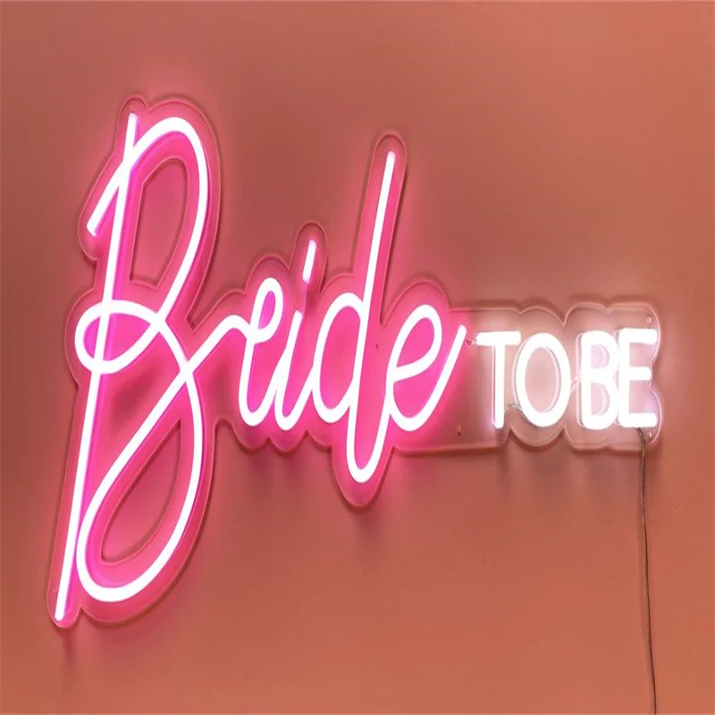 Party signs Bride To Be Neon I Love You Wedding Decoration Custom Acrylic Led Edge Lit Letter Sign