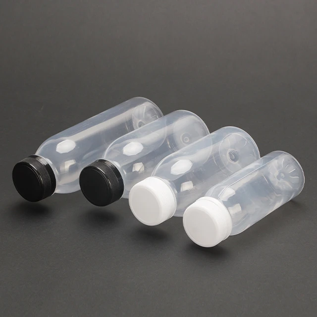 Clear Empty Food Grade PP Plastic Water Drinking Bottles Round Juice Beverage Bottles with Top 300ml