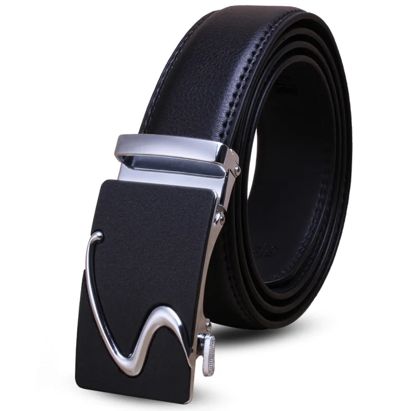 Wholesale Luxury Brand Men Buckle Belt Genuine Cow Leather Belt For Men Real Western Leather Belts With Laser Logo