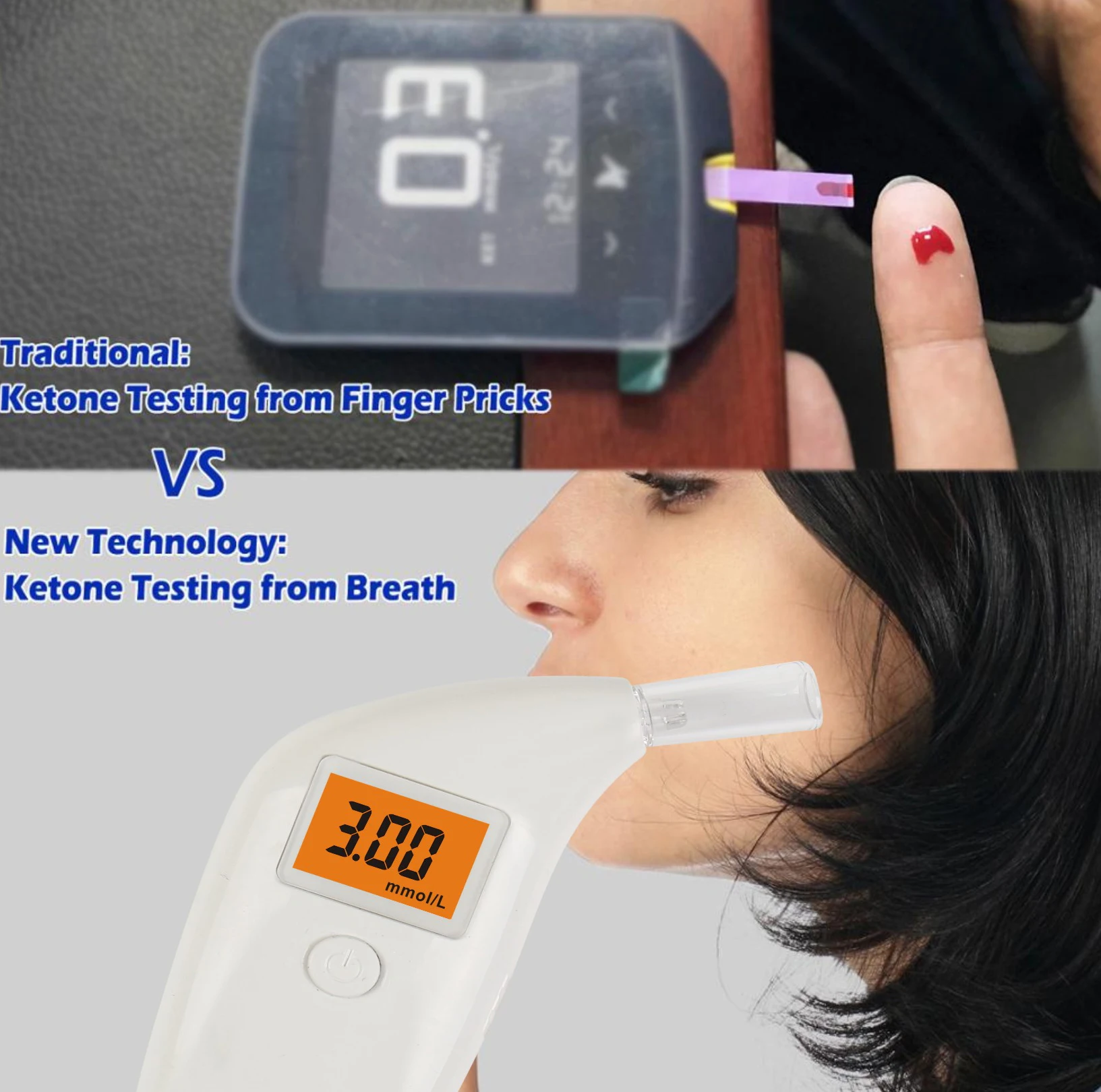 Top-Quality Digital Ketosis monitor lcd display keto tester for health ketogenic ketone meter KT-KC6