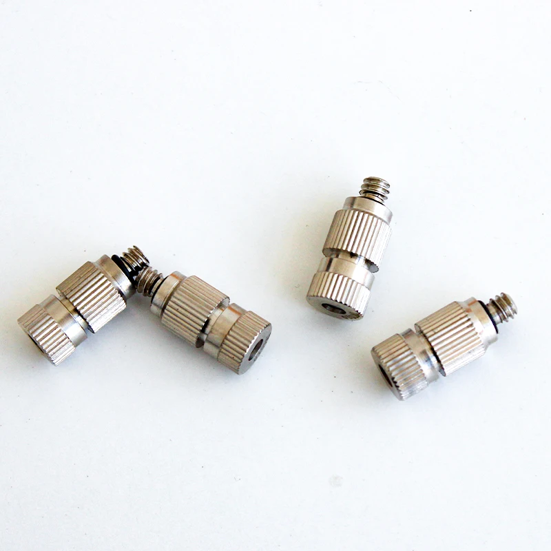 3/16unc Anti drip brass fog nozzle High Pressure Cooling metal Mist cooling Nozzle for garden greenhouse water control