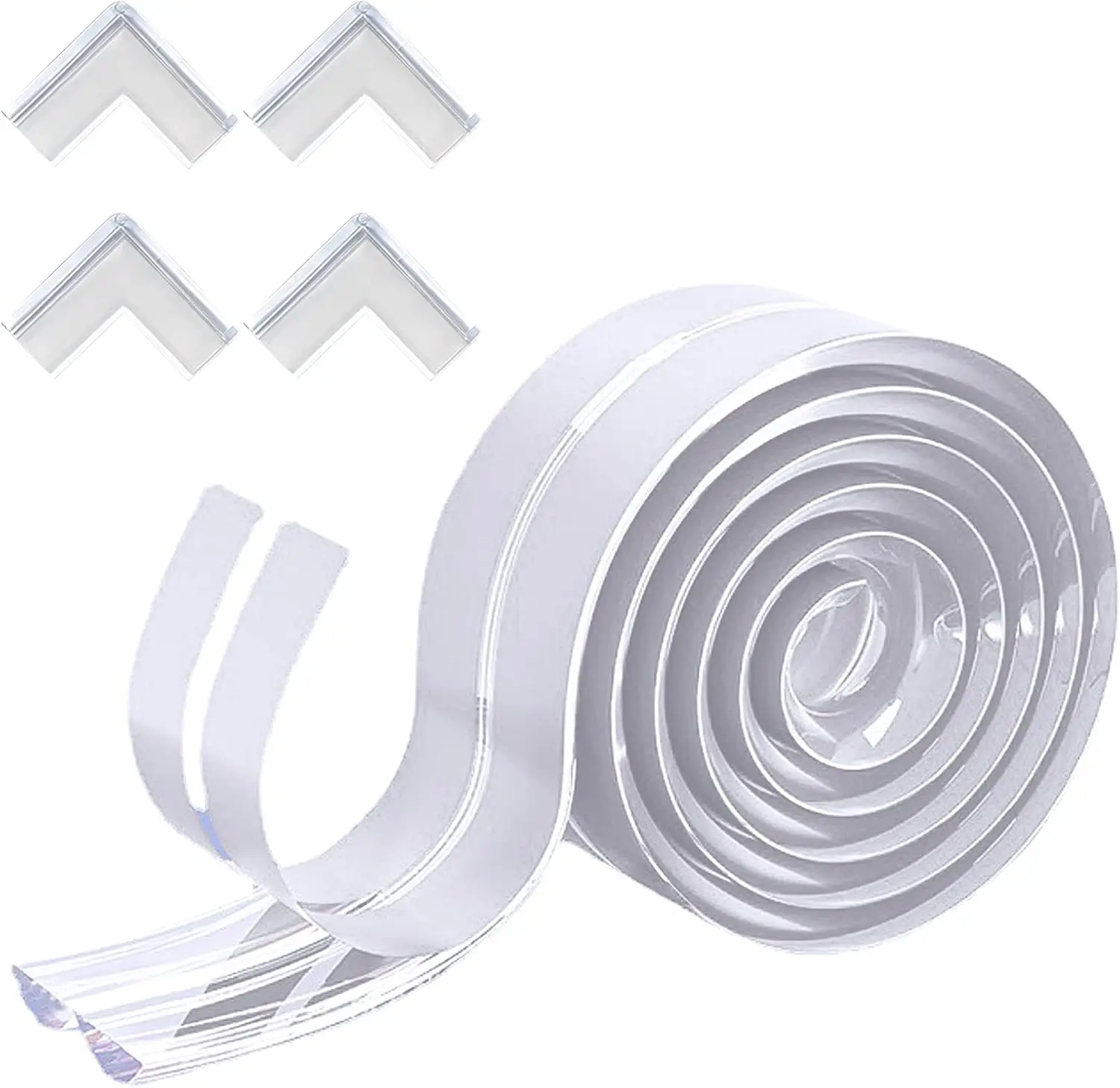Transparent PVC Corner Protector Strip Edge Protector Strip Table Edge Banding Guards Baby Proofing Edge Protector