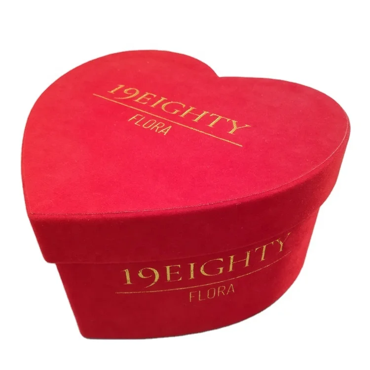 Bouquet Decoration Flower Boxes Custom Velvet Box Stamping Glossy Gold Logo