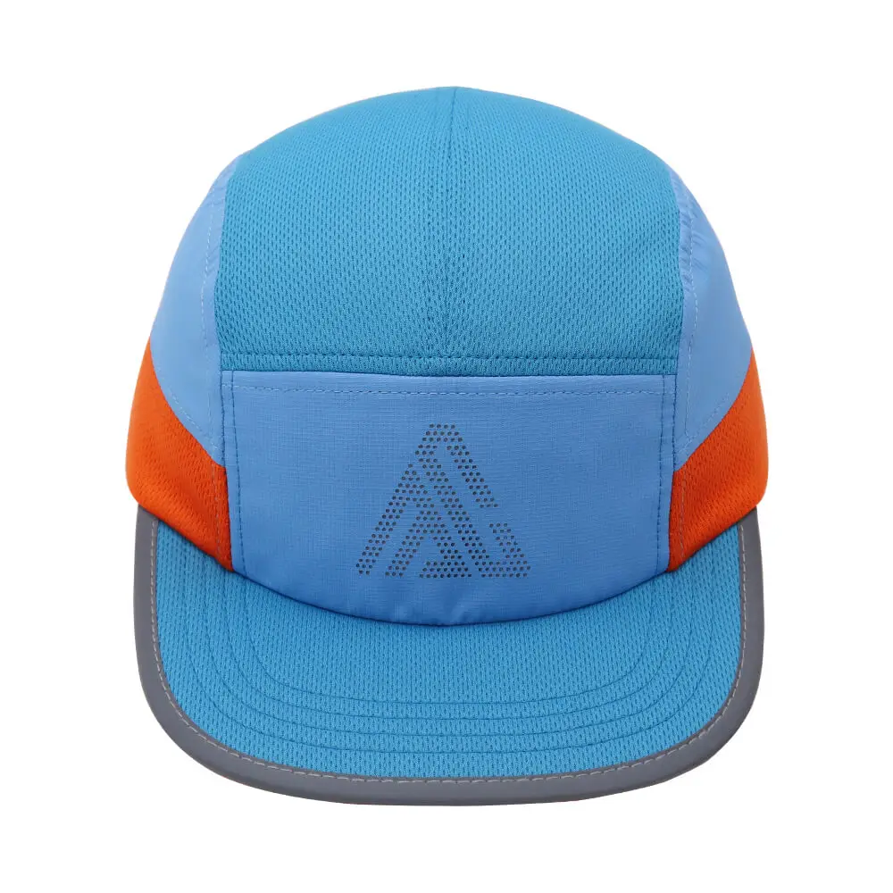 Cap factory custom 8 panel camper cap with laser cut logos