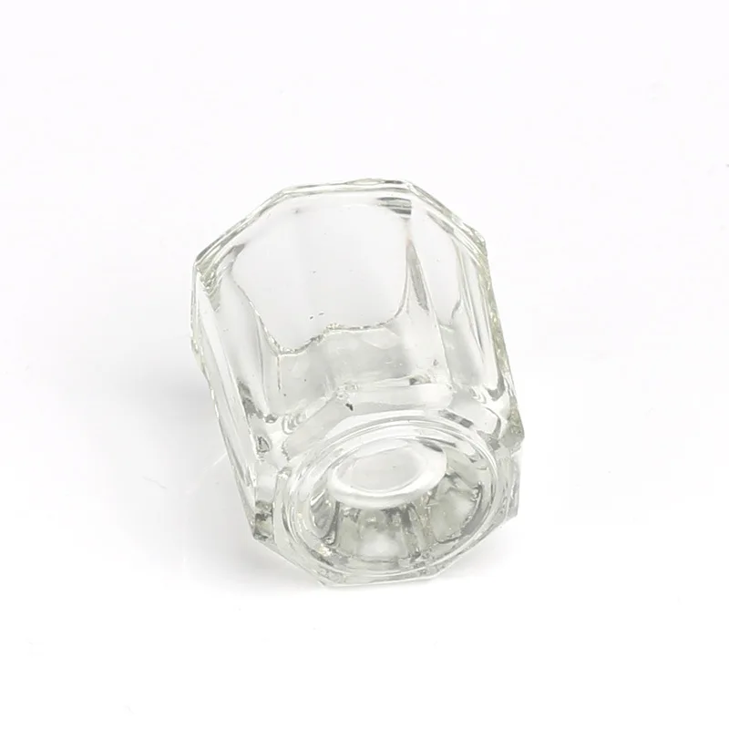 Octagon Nail Art прозрачная акриловая жидкая пудра тарелка для ногтей стеклянная чаша (BTB096)