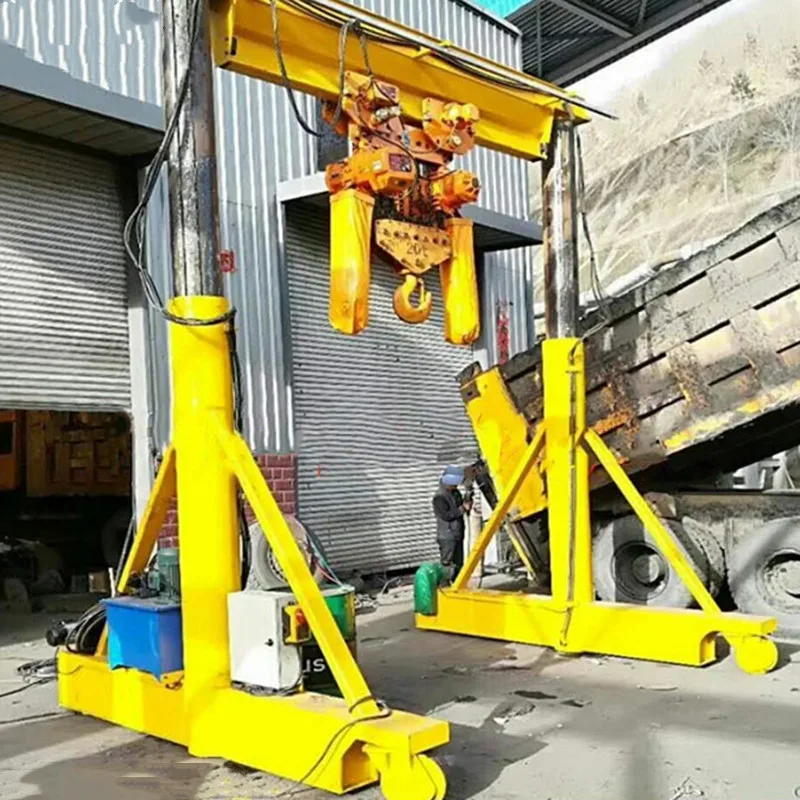 global industrial harga portal single beam small gantry crane system with electric wire rope hoist