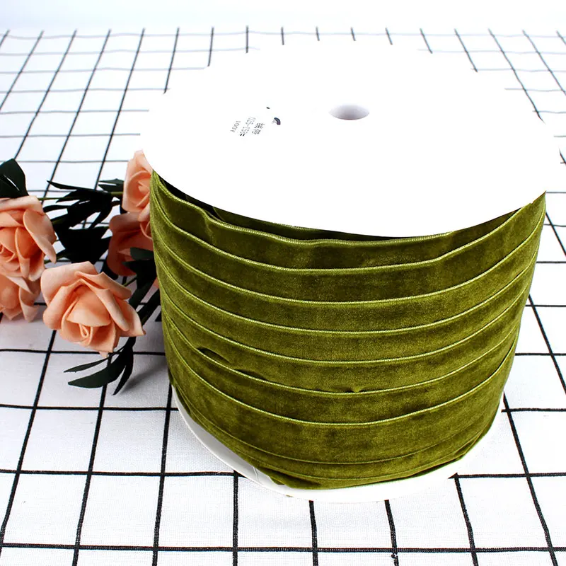 Factory wholesale velvet ribbon 25mm clothing decoration  hair bow gift printed ribbon roll