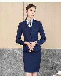 Female Suit Lady Western Wear for Office Suits Skirt 2 Piece Set Women