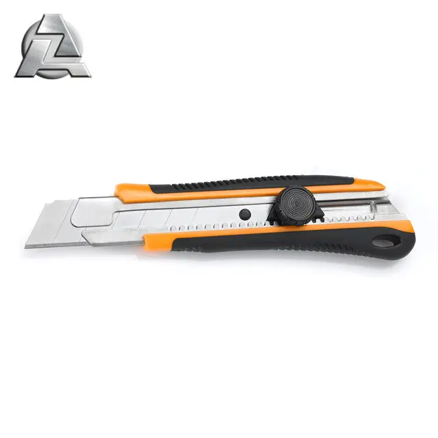 Hand tools multi function 18mm 25mm stainless steel silver snap-off blade sk2 k5 snap off utility knife with wheel lock