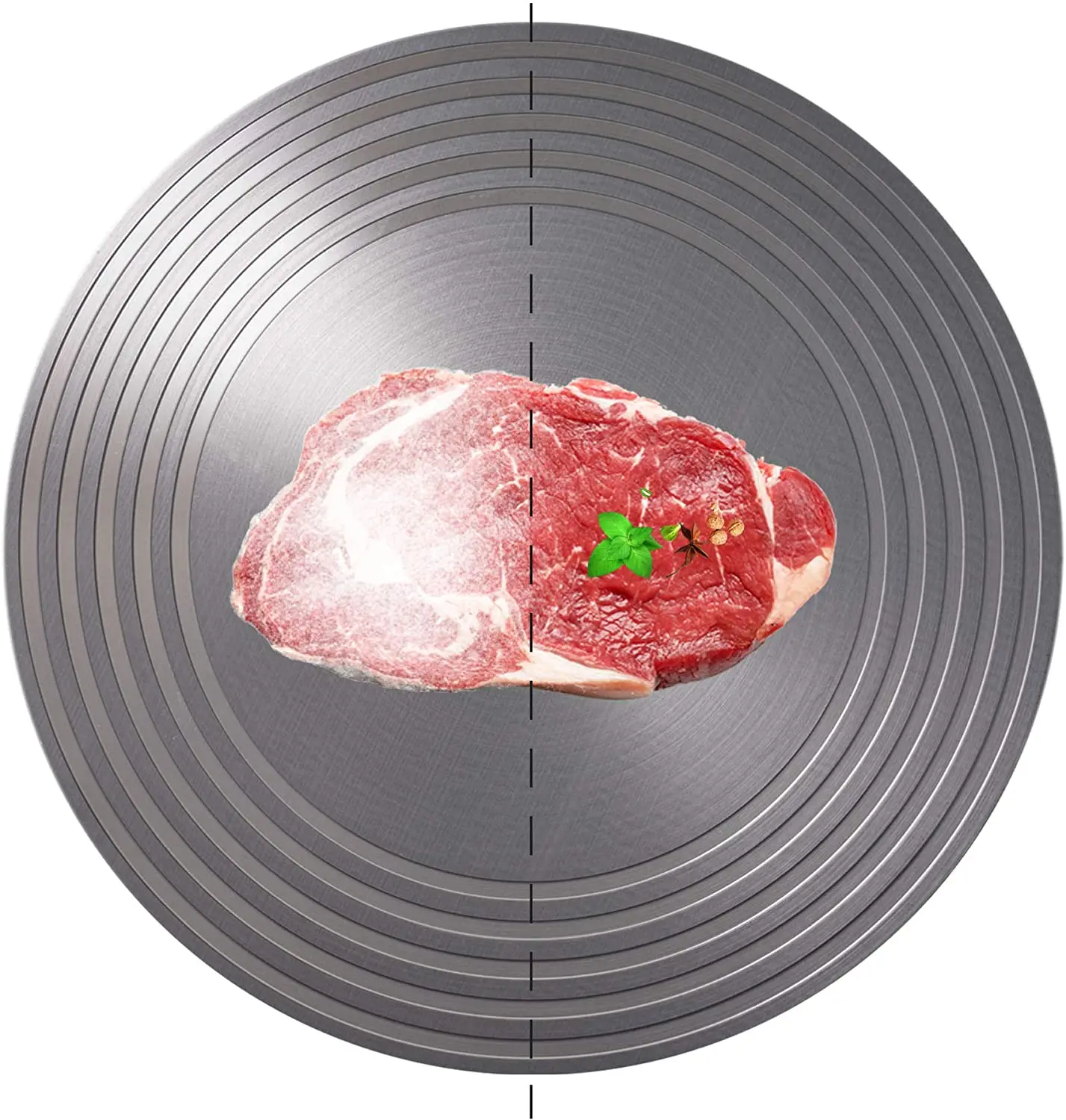 Gas Stovetop, Energy Saving ROCKURWOK Aluminum Defrosting Tray Thawing Plate for Frozen Food, Heat Diffuser