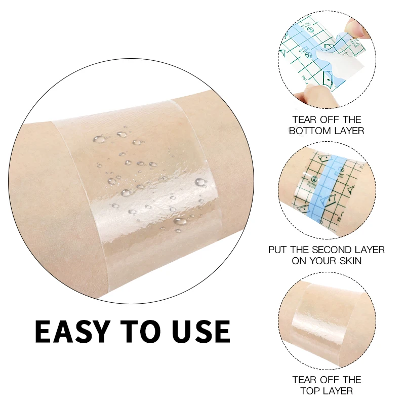 Strong Adhesive Medical Glue Waterproof PU Film Transparent Tattoo Tape