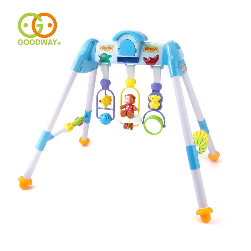 Activity Music Fitness Rack Safe Plastic Hanging Animal Toy Baby Play Gym