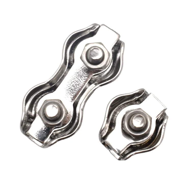 Marine grade stainless steel wire rope clips cable clamp duplex wire rope clip wholesale