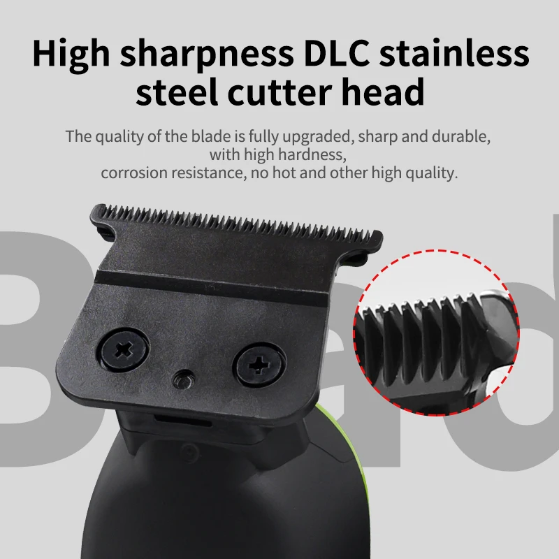 Factory Price Portable Electric Hair Trimmer Wireless LCD Display Clipper Blade Hair Cutting Machine For Men