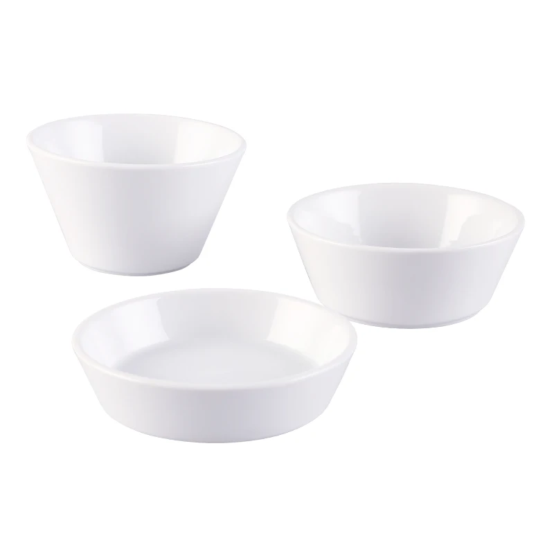 high middle short round white ceramic rice candle snack bowl soup bowl sets