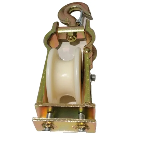 Single 150mm Diameter Cable Roller with Hook New Model DIY Grade Steel Nylon Wheel Customizable ODM OEM Support