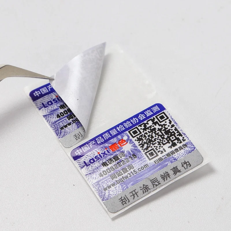 Label custom printing barcode qr code stickers hot seal qr code decal sticker order qr code water proof sticker oem
