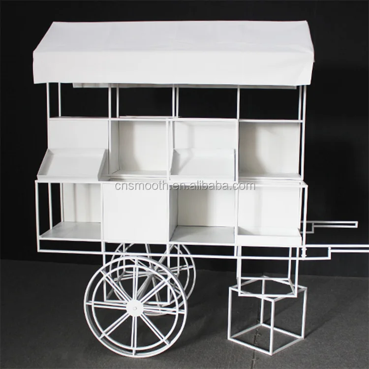 Custom Candy Cart Display Dessert Flower Cart For Wedding Cake Candy flower decoration