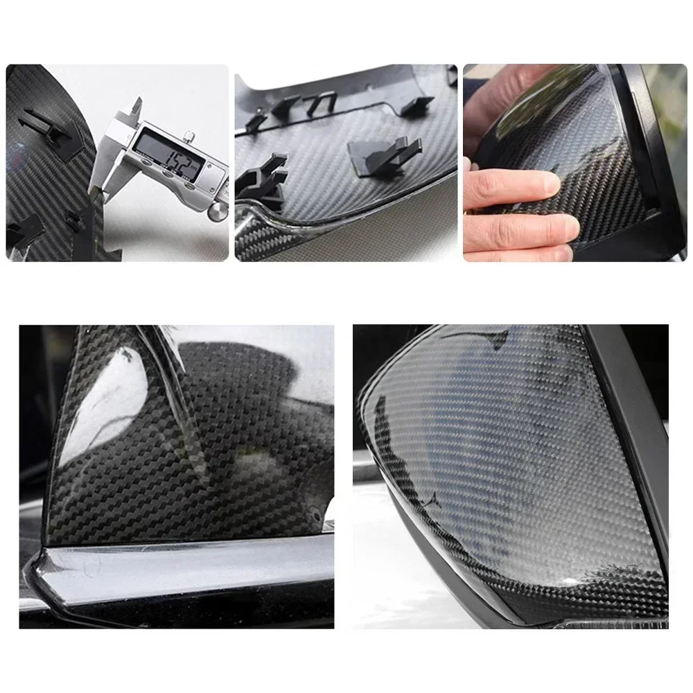 LHD Rearview Mirror Cover for Lexus 14-22 CT 13-18 ES IS GS LS RC RCF Honeycomb Carbon Fiber Side Mirror Shells Sticker Type