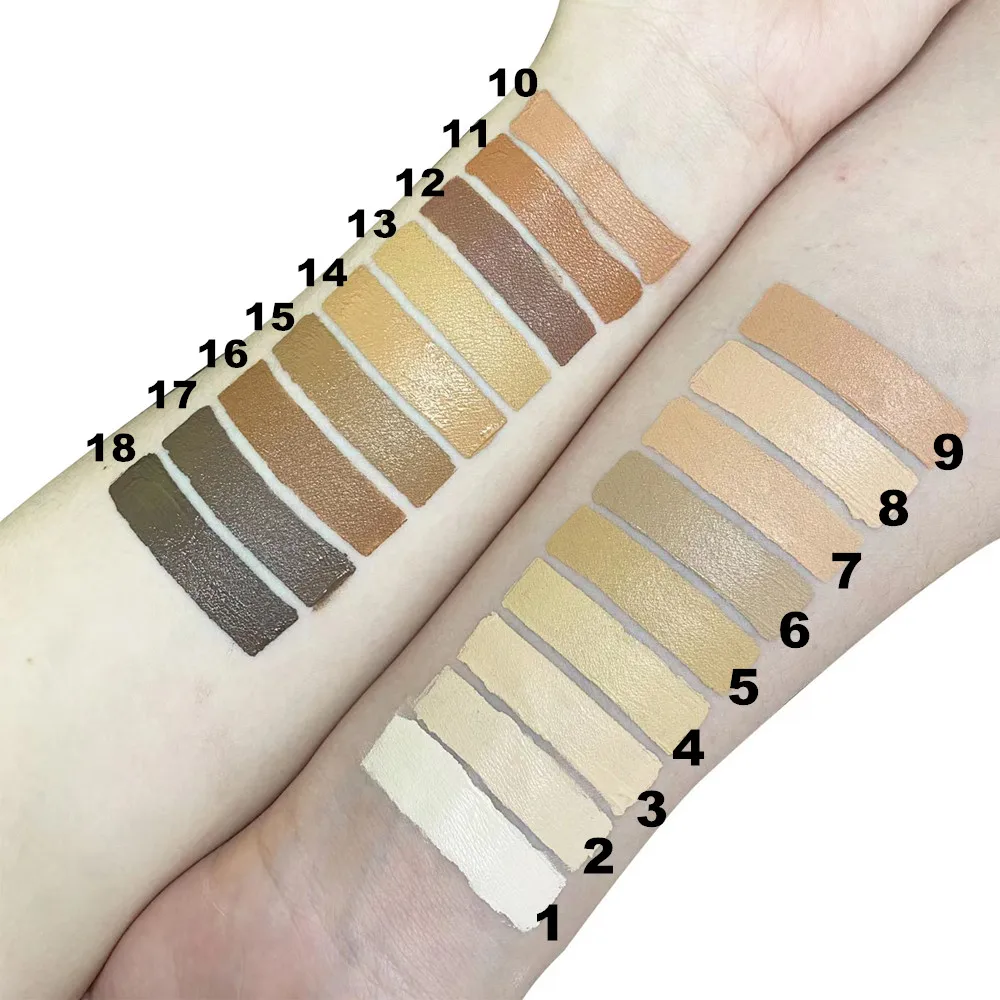 Wholesale 18 Colors Skin Care Private Label Makeup Full Coverage Long Lasting Waterproof Liquid Concealer