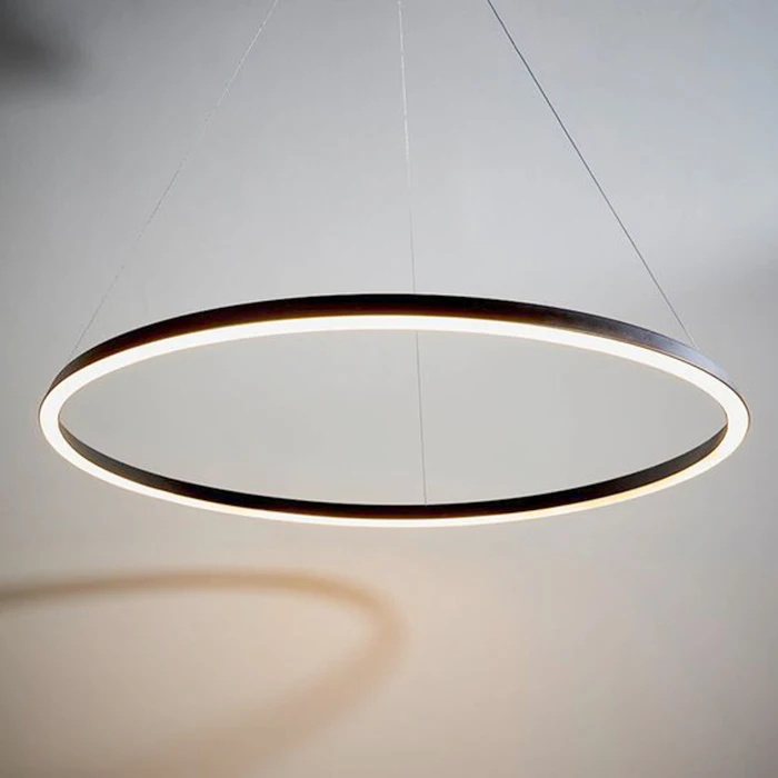 Manufacturer supply 60mm profile LED pendant ring light circle lamp with PC cover