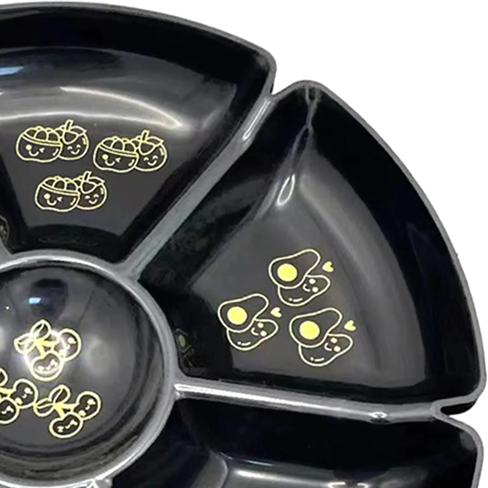 Divided Snack Serving Tray Dried Fruit Tray Multifunctional Appetizer Platter Nut Candy Platter for Dessert Cakes Nuts